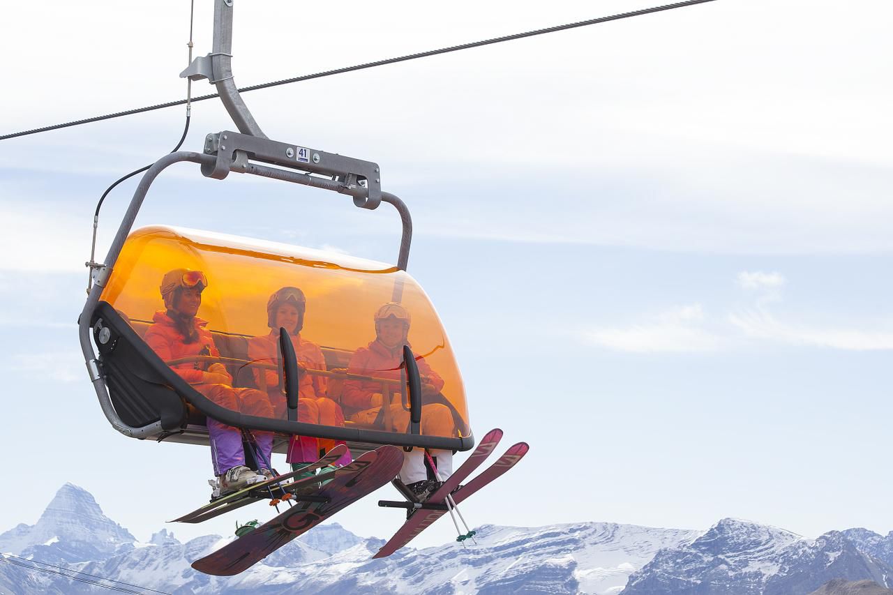 orange bubble chair lift