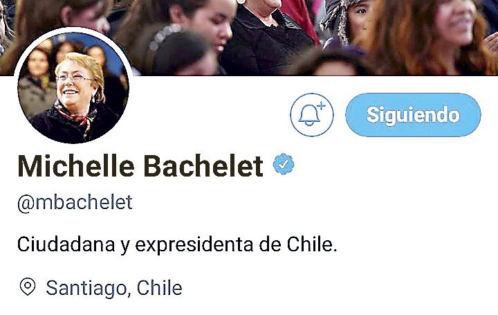 Imagen bachelet RRSS