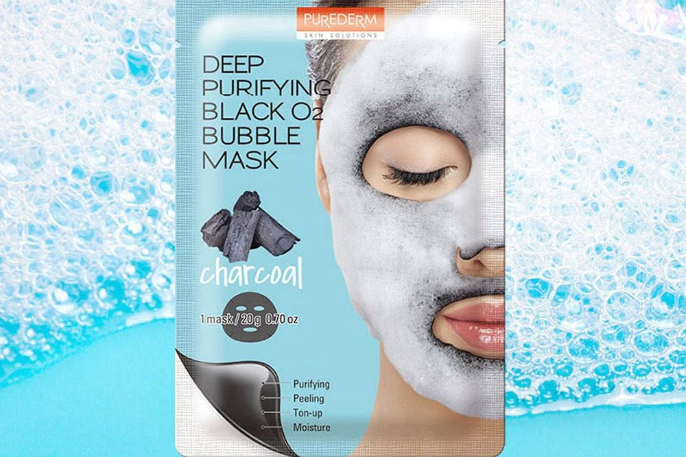 Deep Purifying Black O2 Bubble Mask Purederm