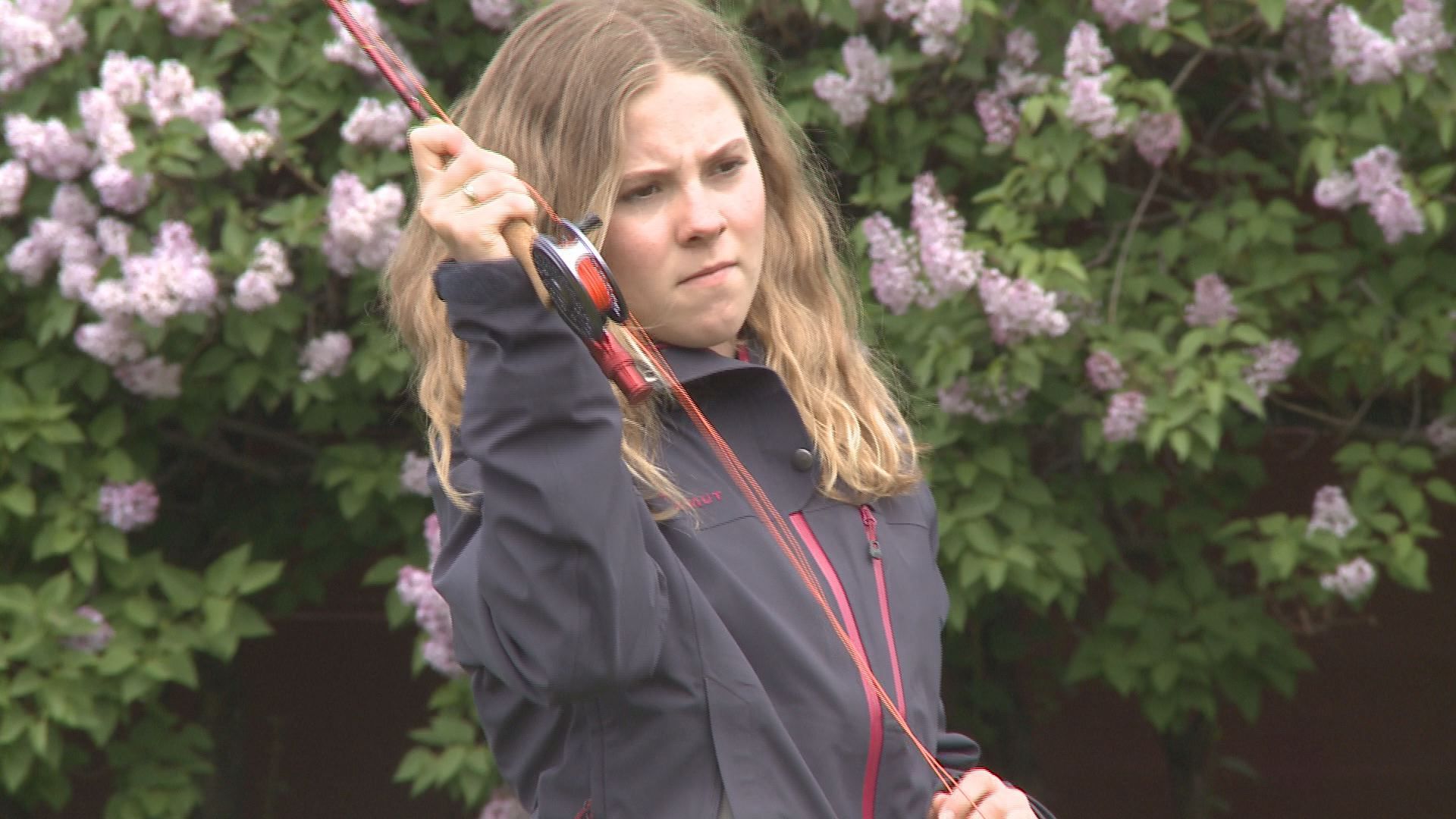 Top female flycaster visits Anchorage with a mission to draw more young  people to the sport