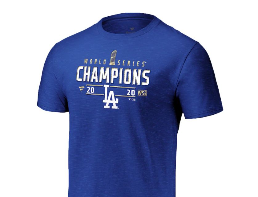 Fanatics Los Angeles Dodgers Men's World Series Champs Ciudad T-Shirt 20 Blu / S