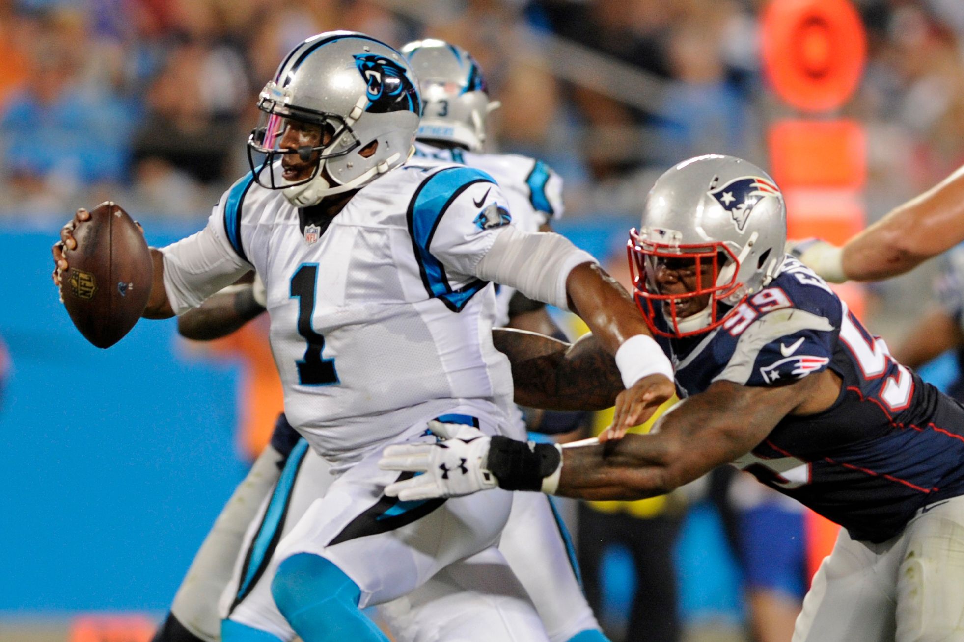 Here's what Cam Newton wore to his first Patriots game - The Boston Globe