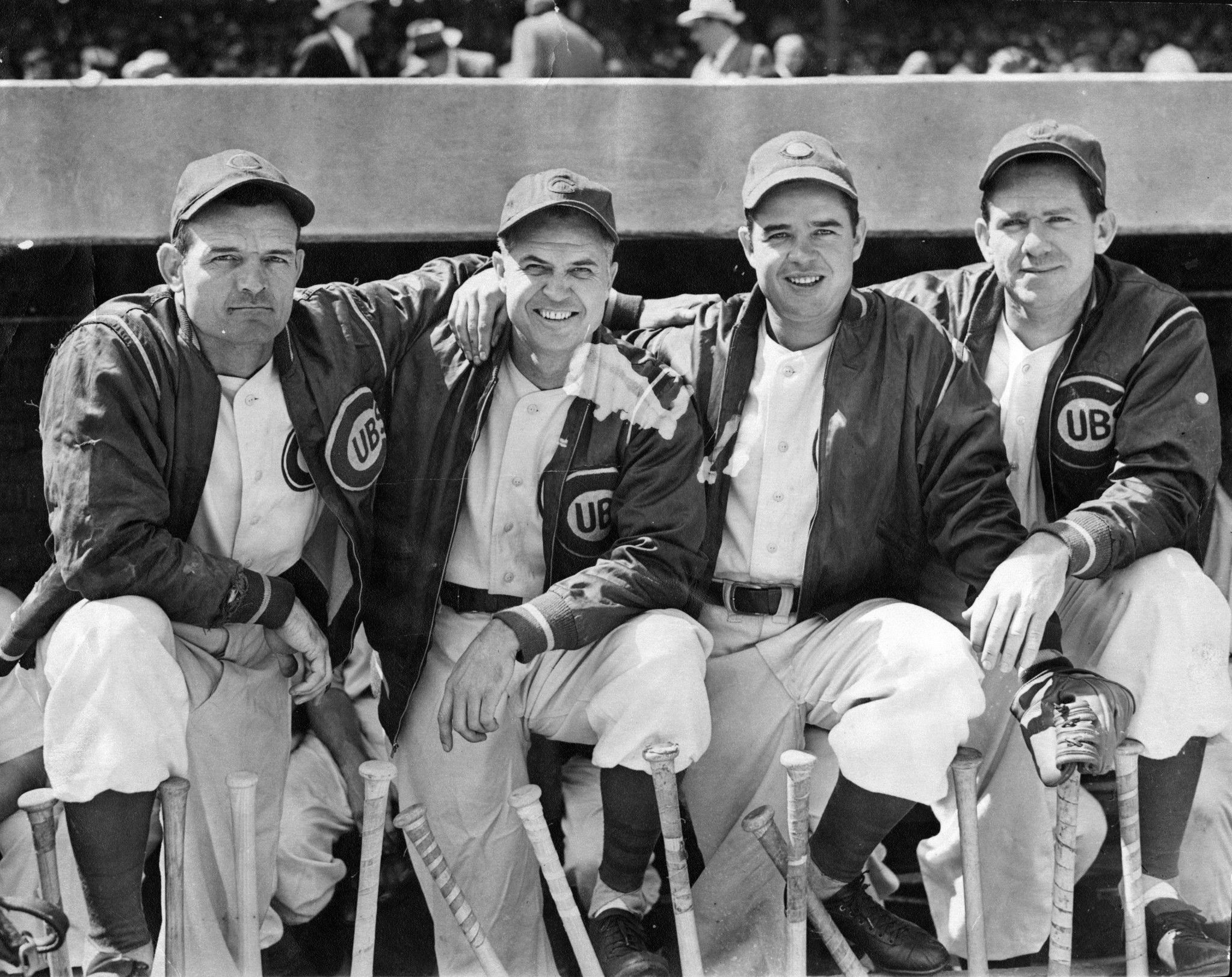 1945 Chicago Cubs World Series Derringer, Prim, Passeau Press Photo