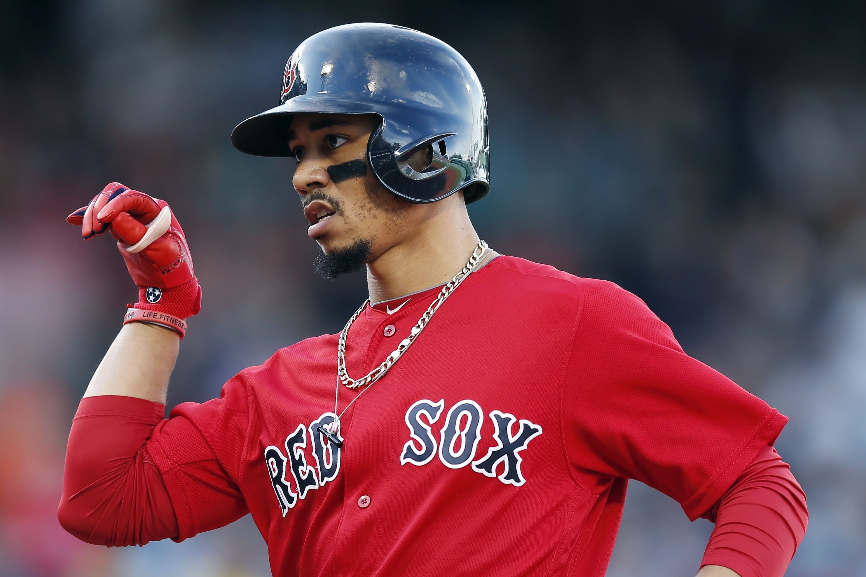 WATCH: Red Sox outfielder Mookie Betts bowls a perfect 300 at the