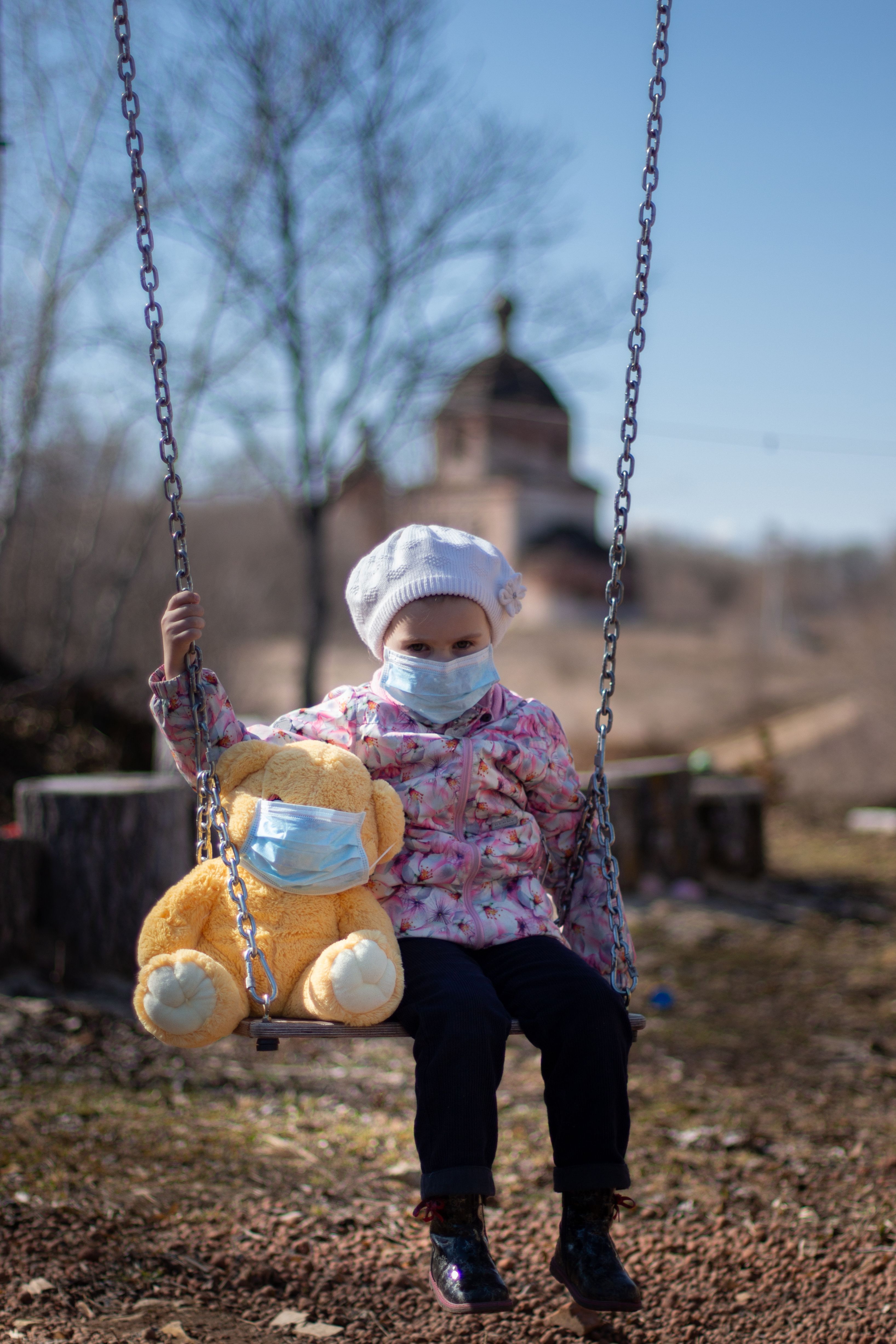 Coronavirus children in mask