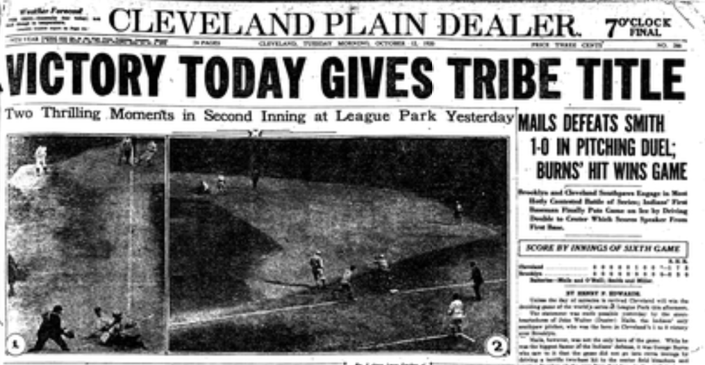 Indians capture first World Series title: 1920 Game 7 