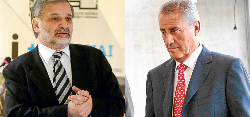 Eduardo Bitran, vicepresidente de Corfo y Julio Ponce, controlador indirecto de SQM.