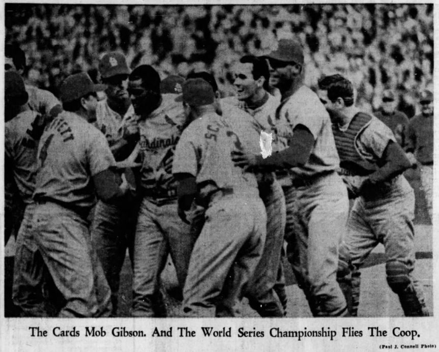 On this day in 1967 Bob Gibson and Lou Brock beat the Red Sox - A