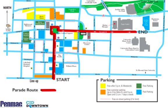 Fair Grove Mo Christmas Parade Route 2022 Map: See The Route For Saturday's Christmas Parade In Downtown Springfield