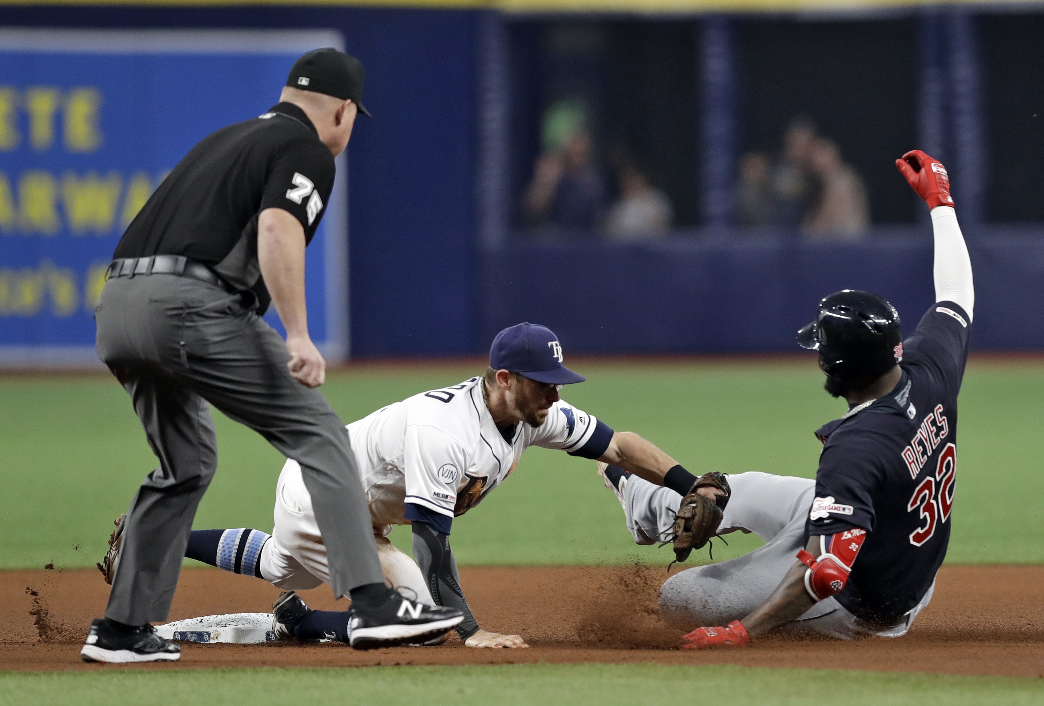 Tampa Bay Rays second baseman Eric Sogard (9) sports his Players