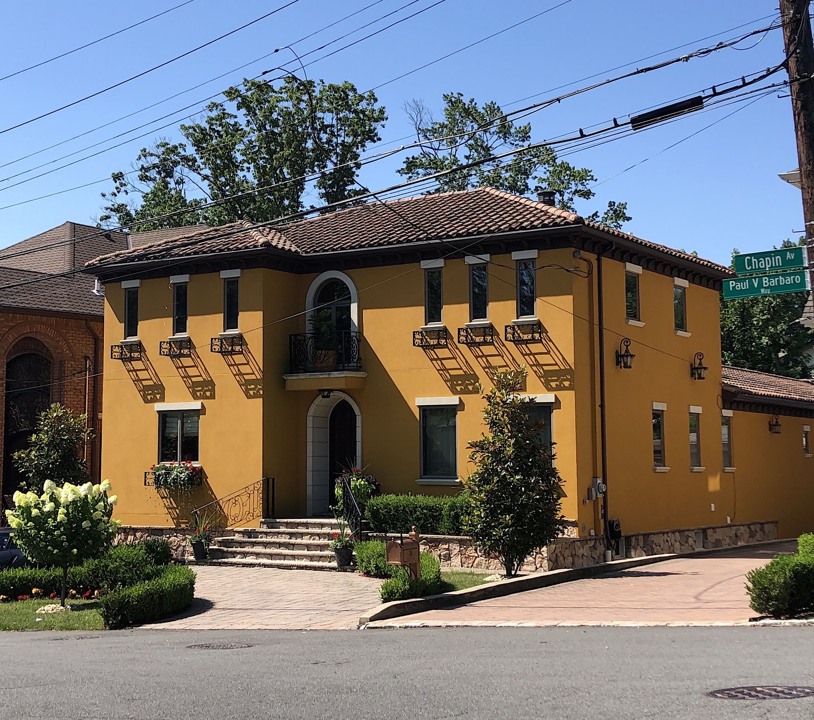 mustard yellow house exterior