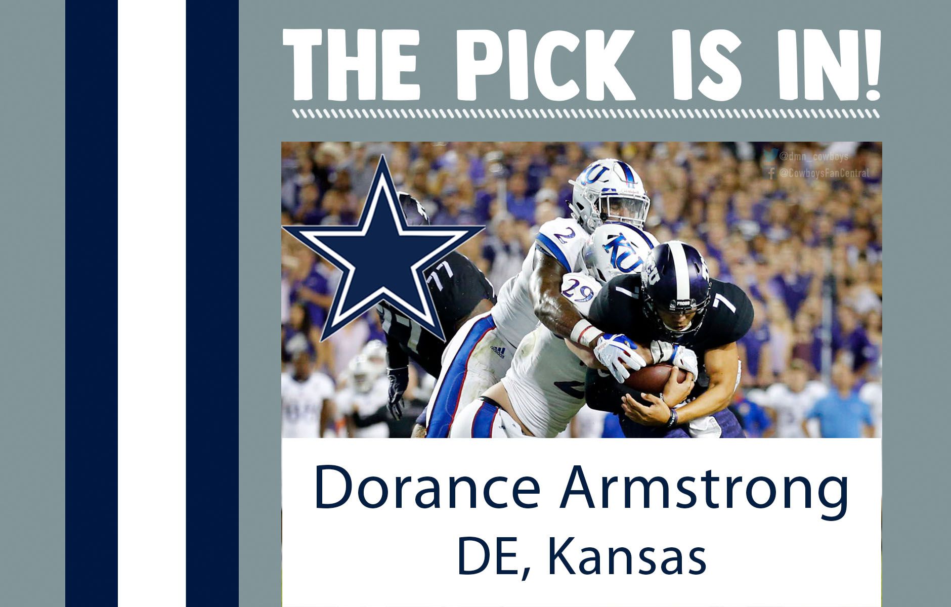 Dallas Cowboys Select EDGE Dorance Armstrong Jr. With Pick #116 In 4th  Round Of 2018 NFL Draft 