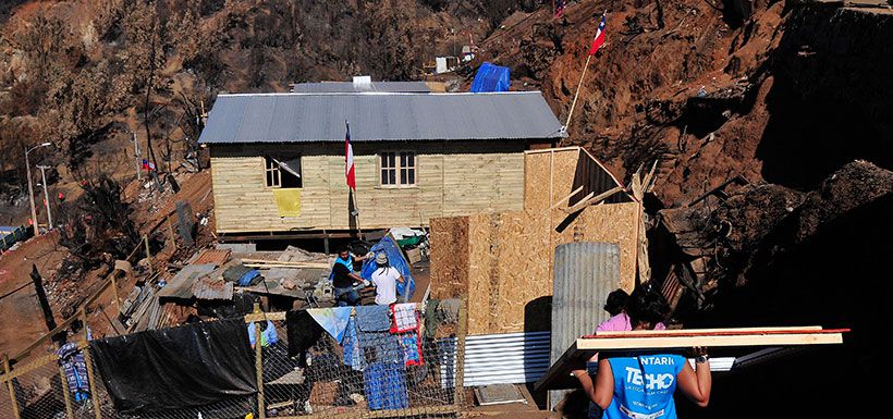 campamento techo para chile