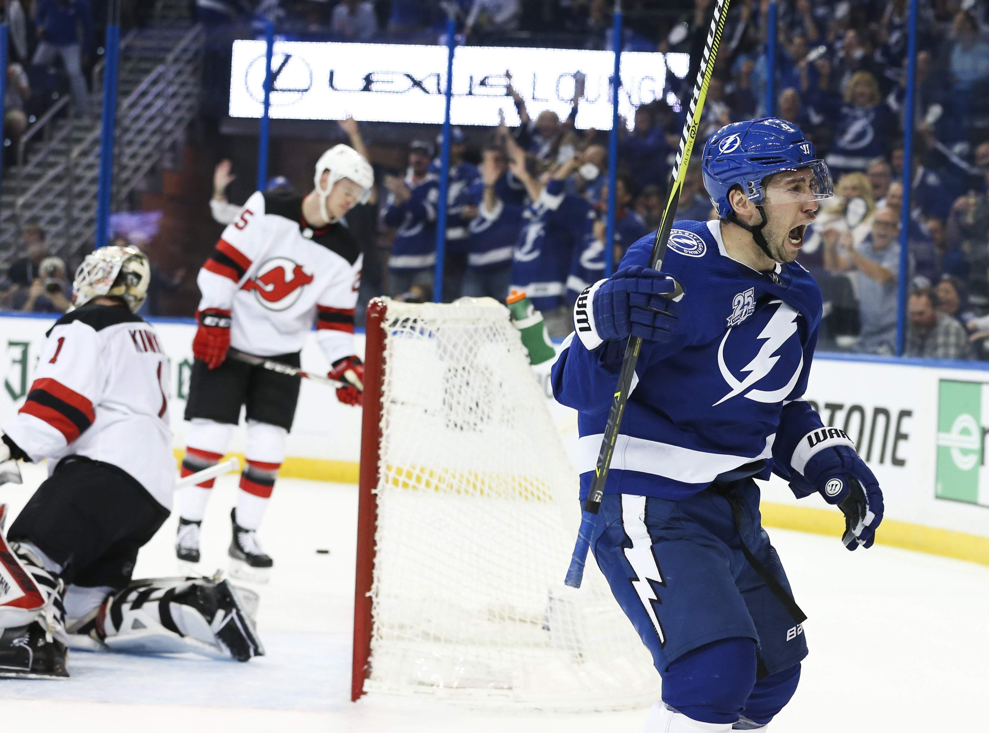 Can the Lightning's scoring depth overwhelm New Jersey? It did in Game 1