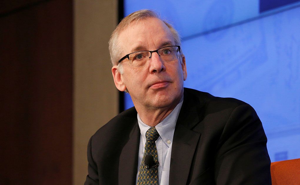 William C. Dudley, President of the Federal Reserve Bank of New York answers questions delivered by moderator Rob Cox during a Reuters Newsmakers panel titled "Banking Culture: Still Room for Improvement?" in the borough of Manhattan