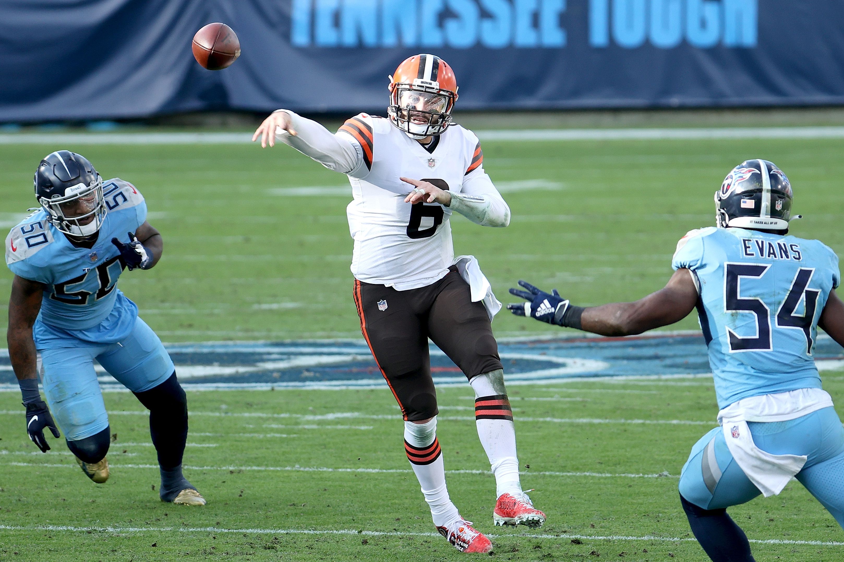 Browns Steelers AFC playoffs Nick Chubb Baker Mayfield Peoples-Jones