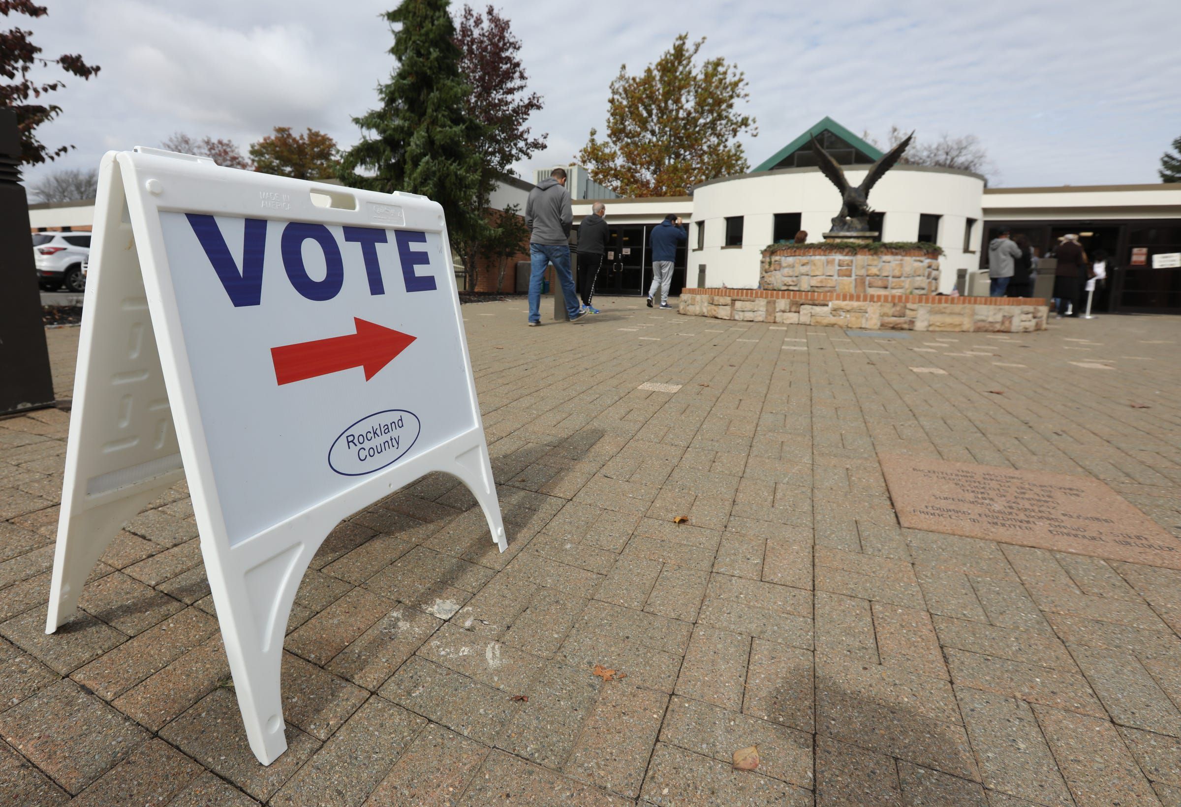 Rockland residents line up for early voting at Ramapo Town Hall in Suffern on Tuesday, October 27, 2020.Early Voting Rockland