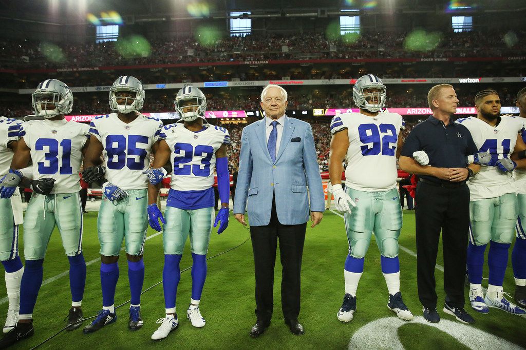 Trump can't divide this': Cowboys, along with owner Jerry Jones