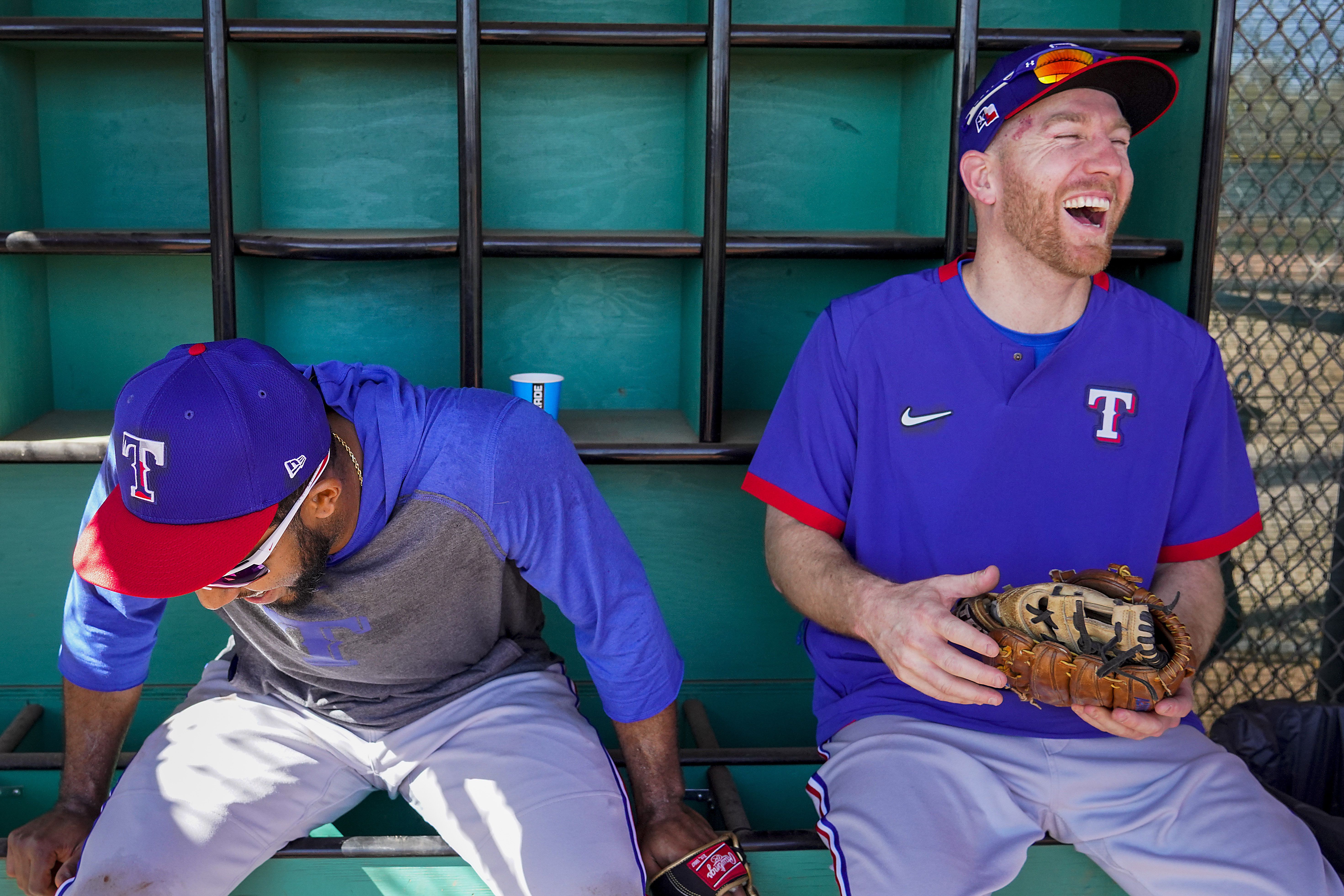 Rangers infielder Todd Frazier found unique way to take batting practice  with extra precautions