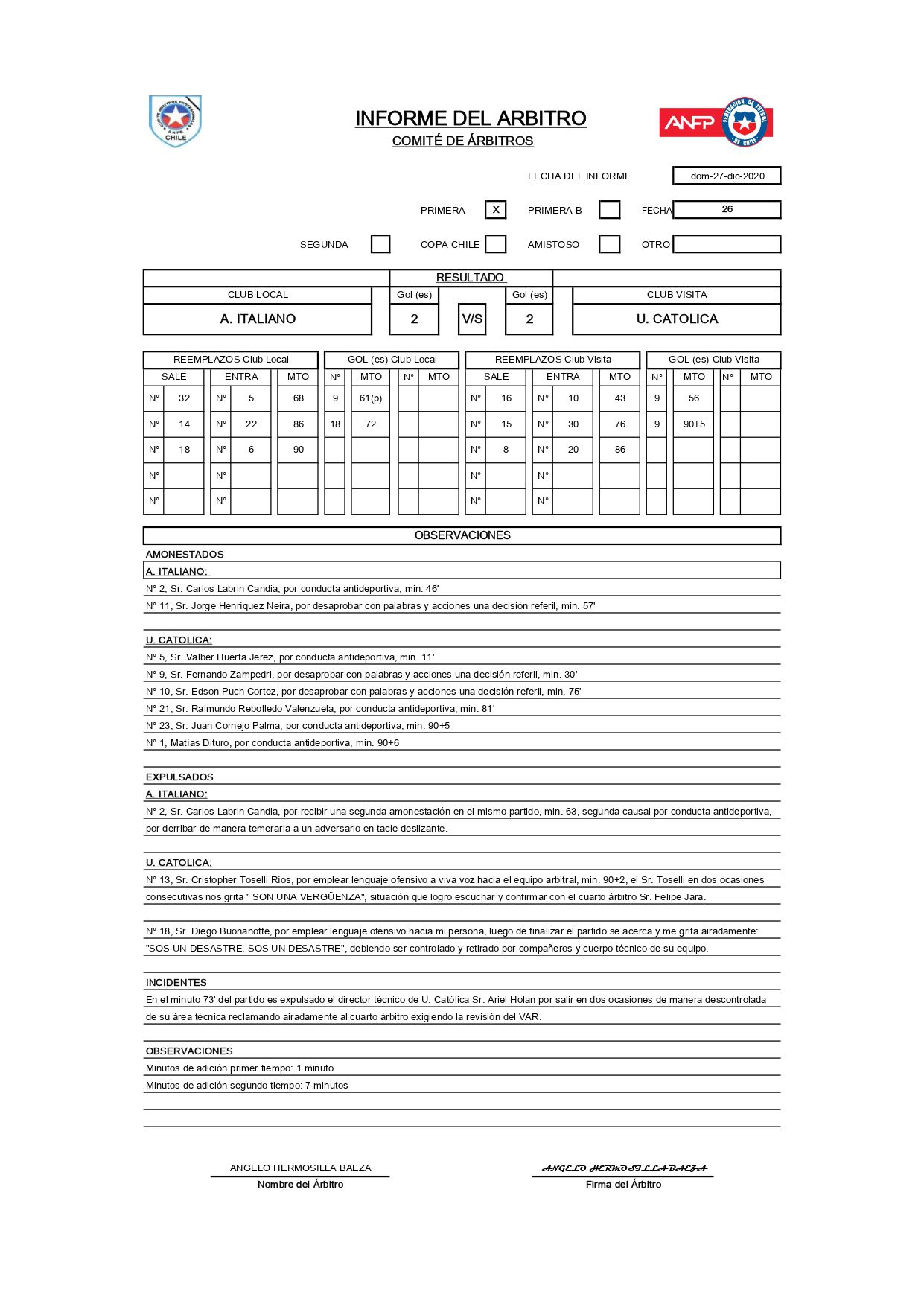 Informe arbitral Hermosilla