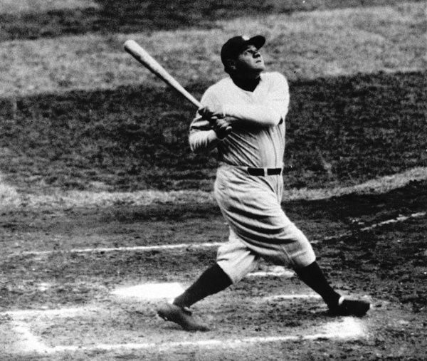 Babe Ruth With Baseball Bats by Globe Photos