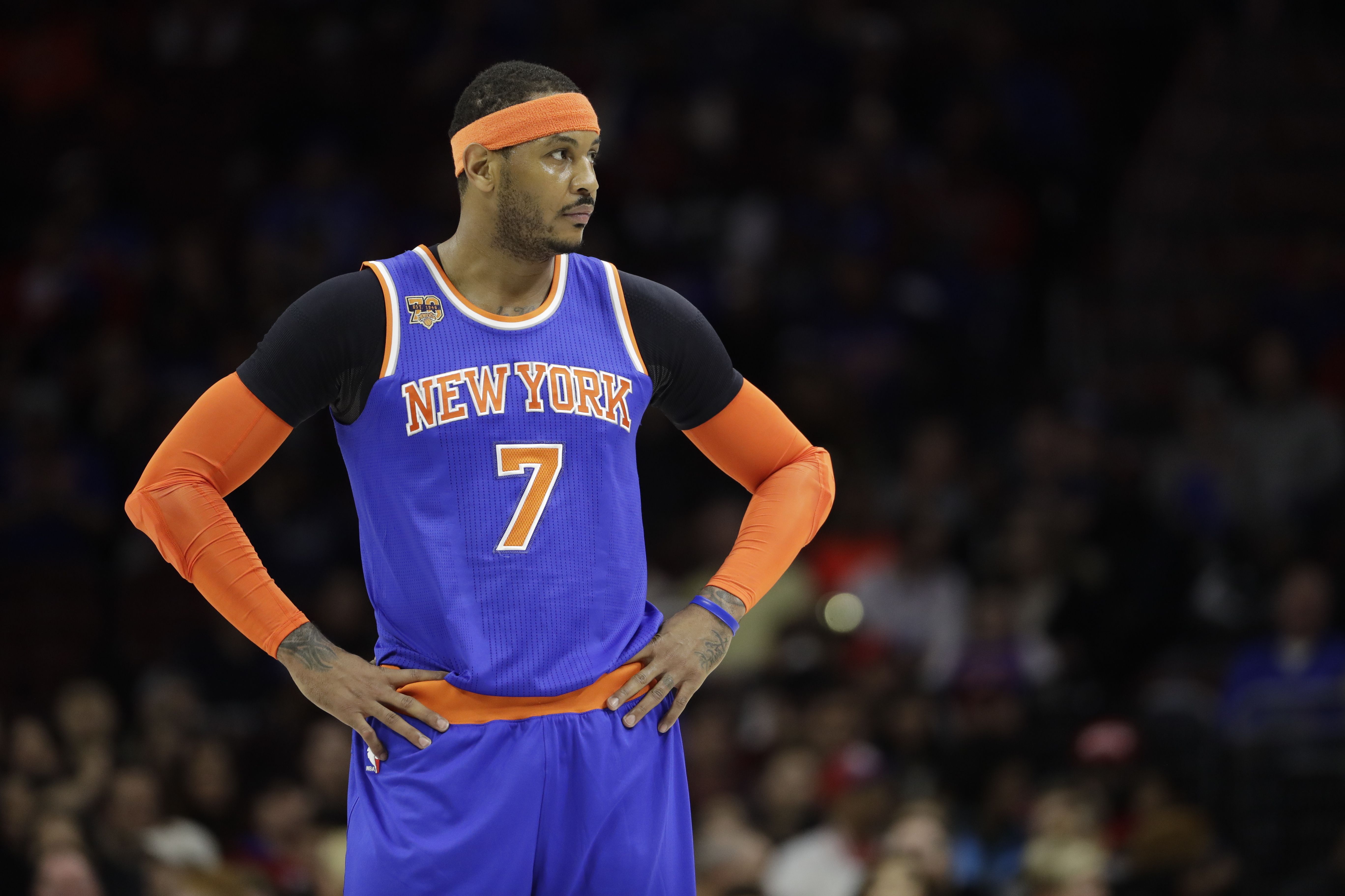 Carmelo Anthony - New York Knicks - Game-Worn Jersey - Kia NBA Tip