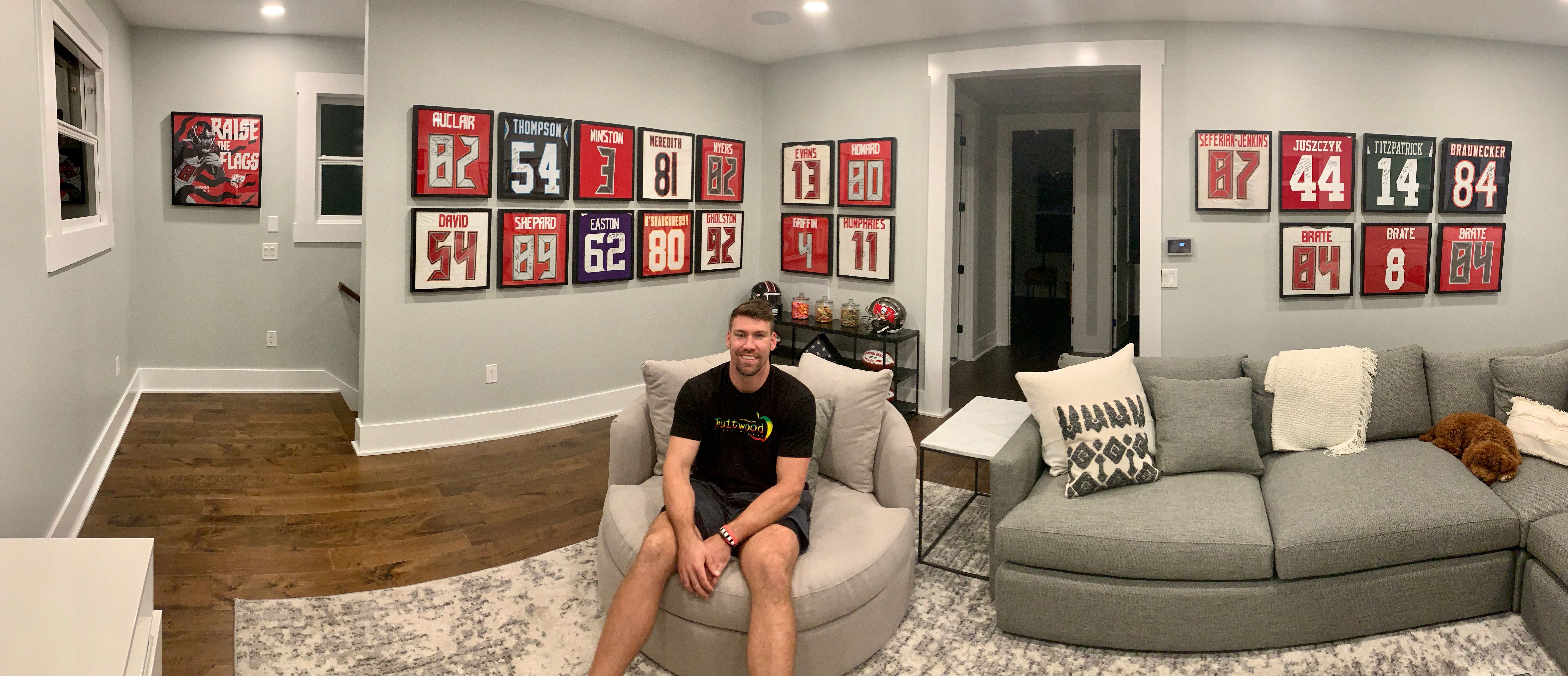 Inside Bucs' Cameron Brate's unique NFL jersey collection