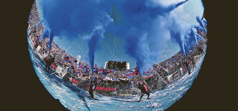 La barra de la Universidad de Chile, el pasado 20 de mayo, cuando el equipo salió campeón.