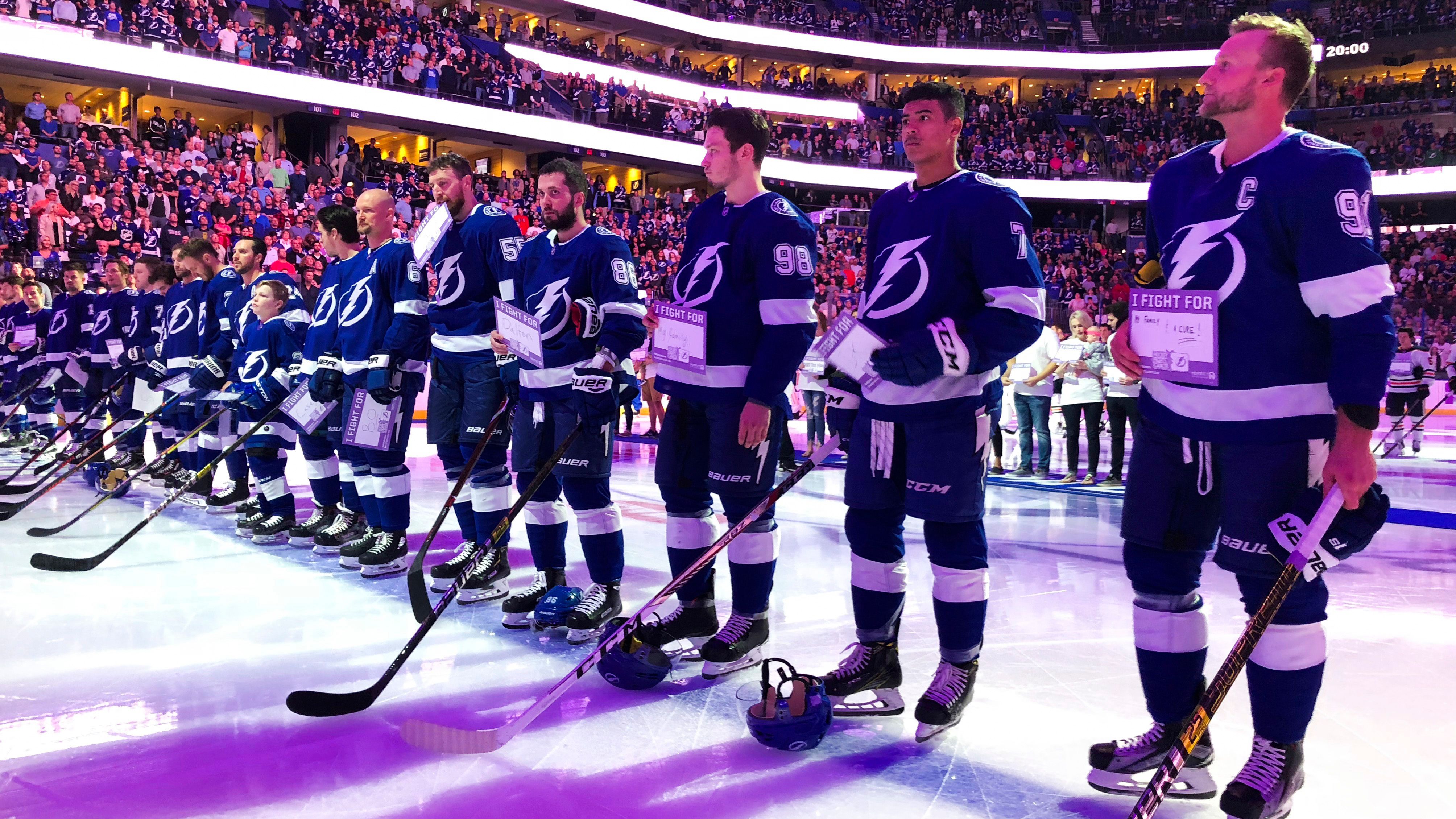 Hockey Fights Cancer Ceremonial Puck Drop 