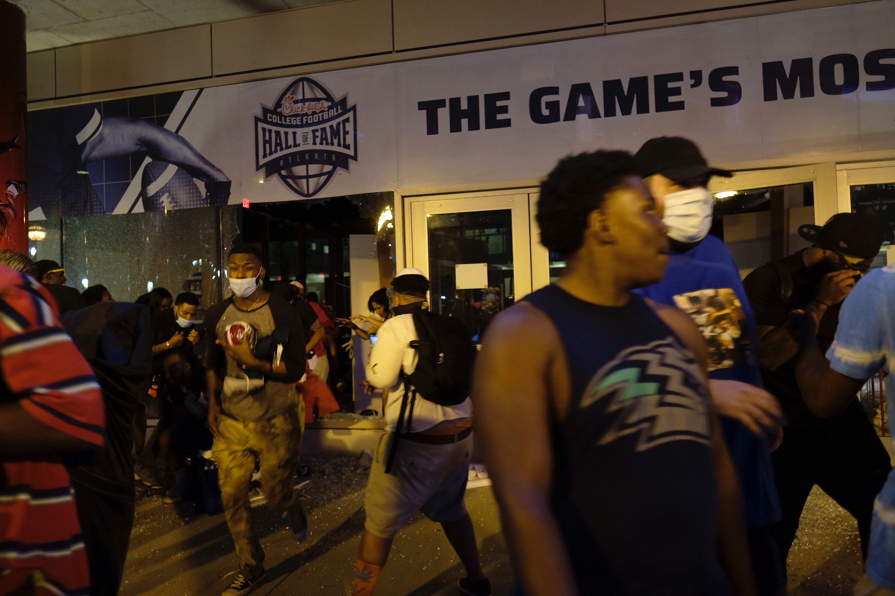 College Football Hall of Fame destroyed, vandalized by looters