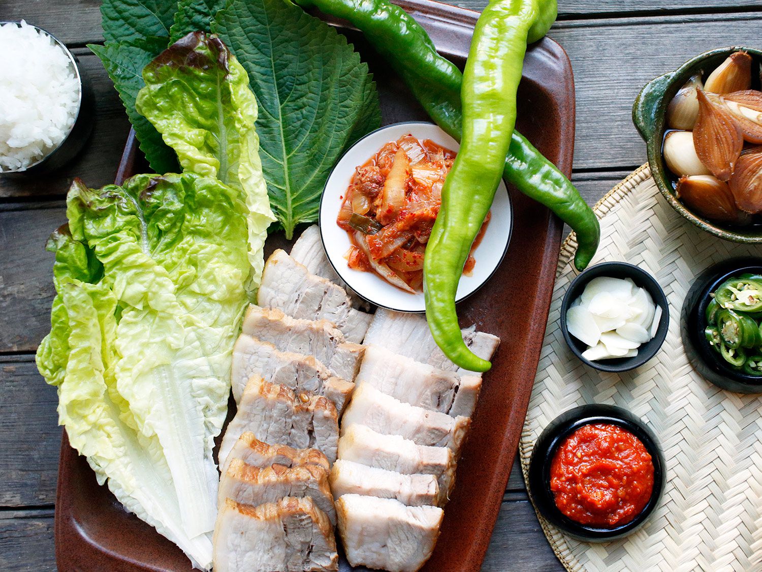 Korean Pork Belly Wraps Bo Ssam Recipe Saveur