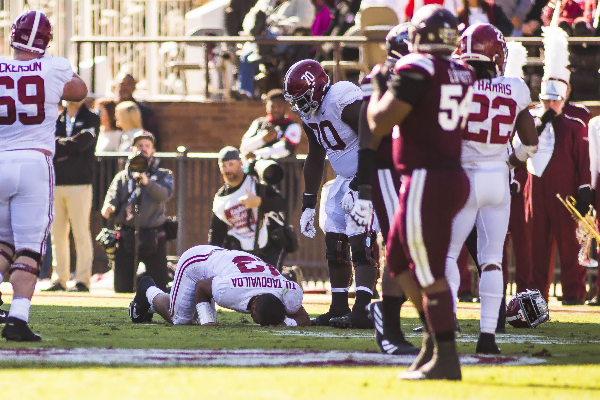 Tua Tagovailoa injury: Alabama QB hurts both ankles vs. Georgia - Sports  Illustrated