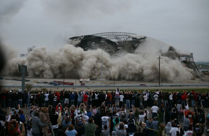 Crazy Ray Jones, the unofficial mascot of the Dallas Cowboys is pushed  around the Texas Stadium field by his handlers in Irving, Texas, in this  Jan. 1, 2006 file photo, in Irving