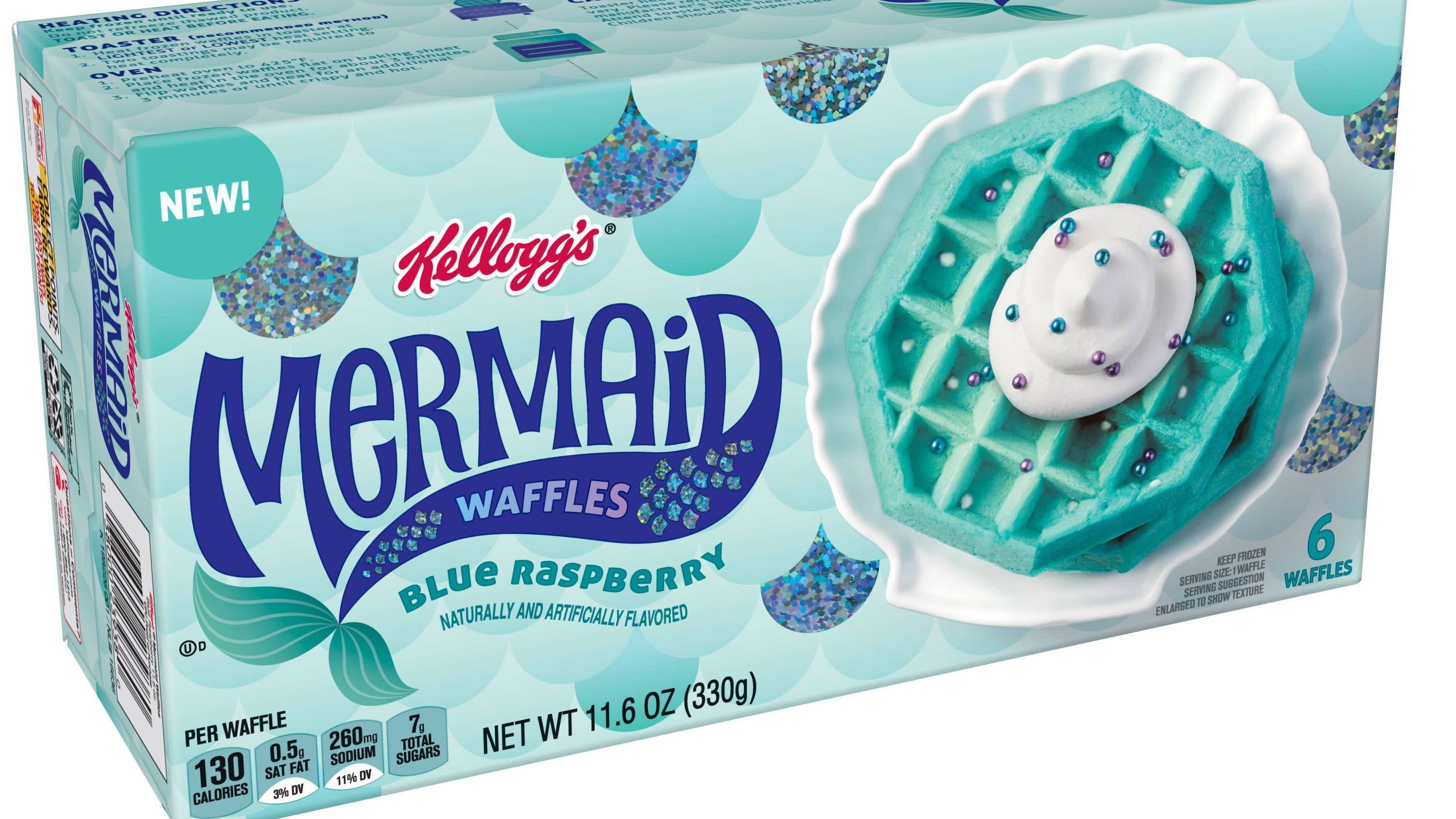 Mermaid Waffle Maker, Fun Easter Gift for Kids- Create 7 Different Mermaid  Shaped Waffles in Minutes - A Fun, Cool Under the Sea Breakfast for Kids 