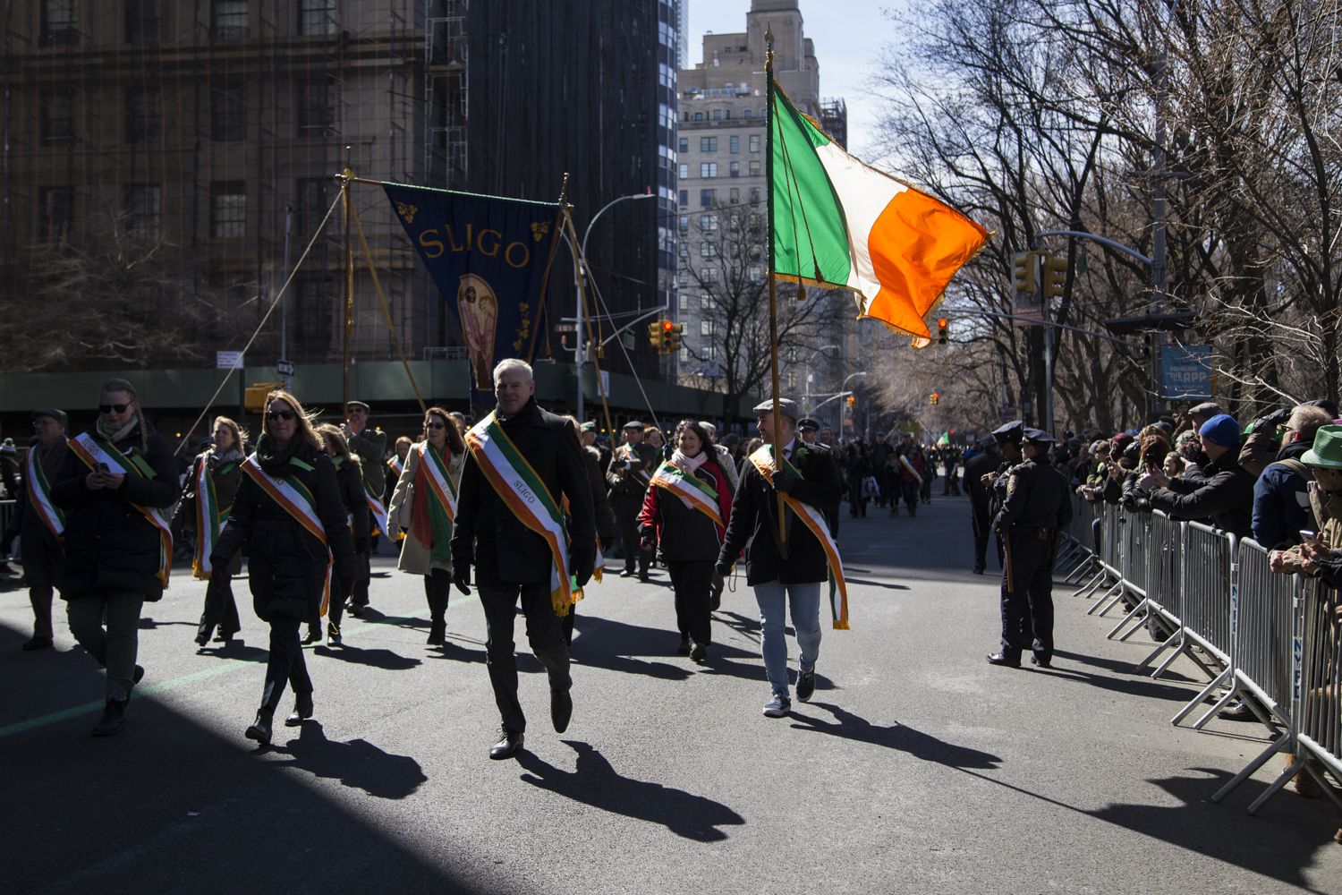 NYC St. Patrick's Day Parade: Mayor de Blasio marches