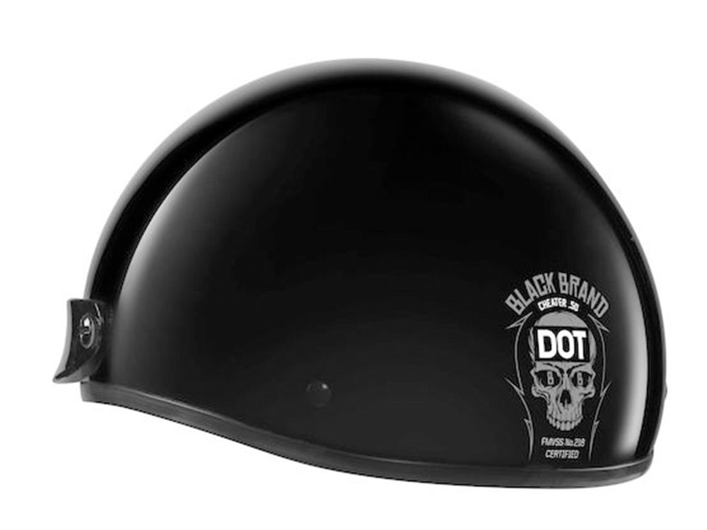 Black Brand Cheater .50 Half Helmet | Motorcycle Cruiser