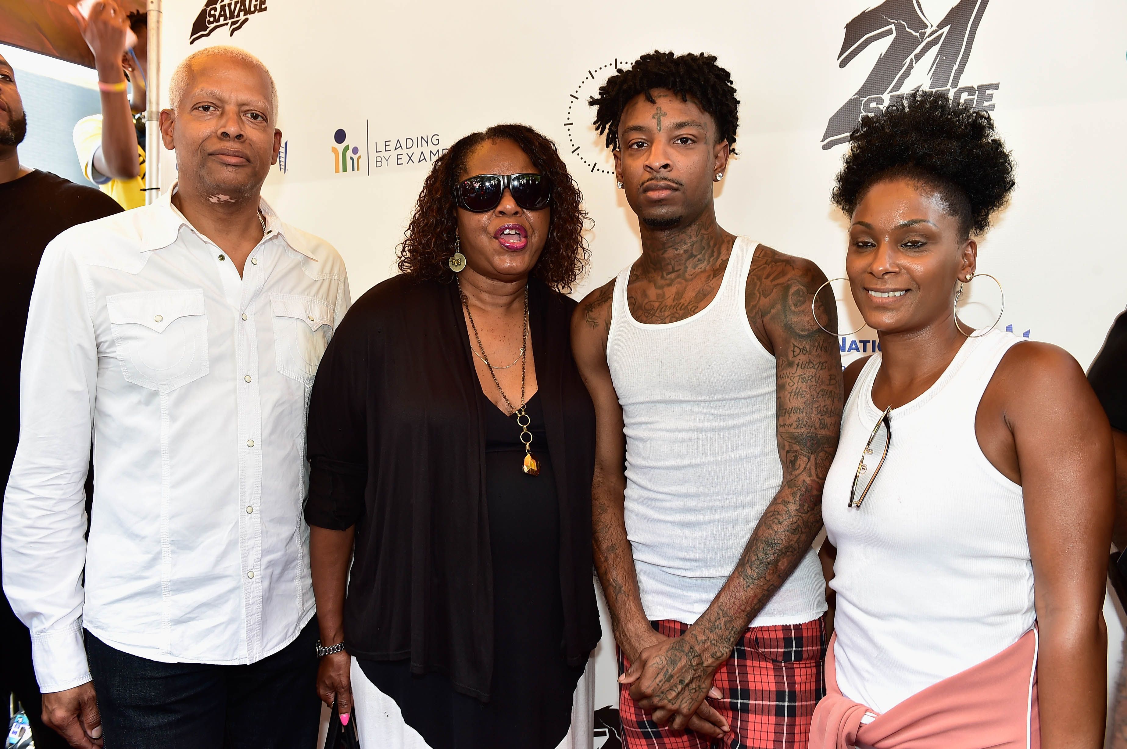 21 Savage attends 21 Savage & Congressman Hank Johnson Launch Bank