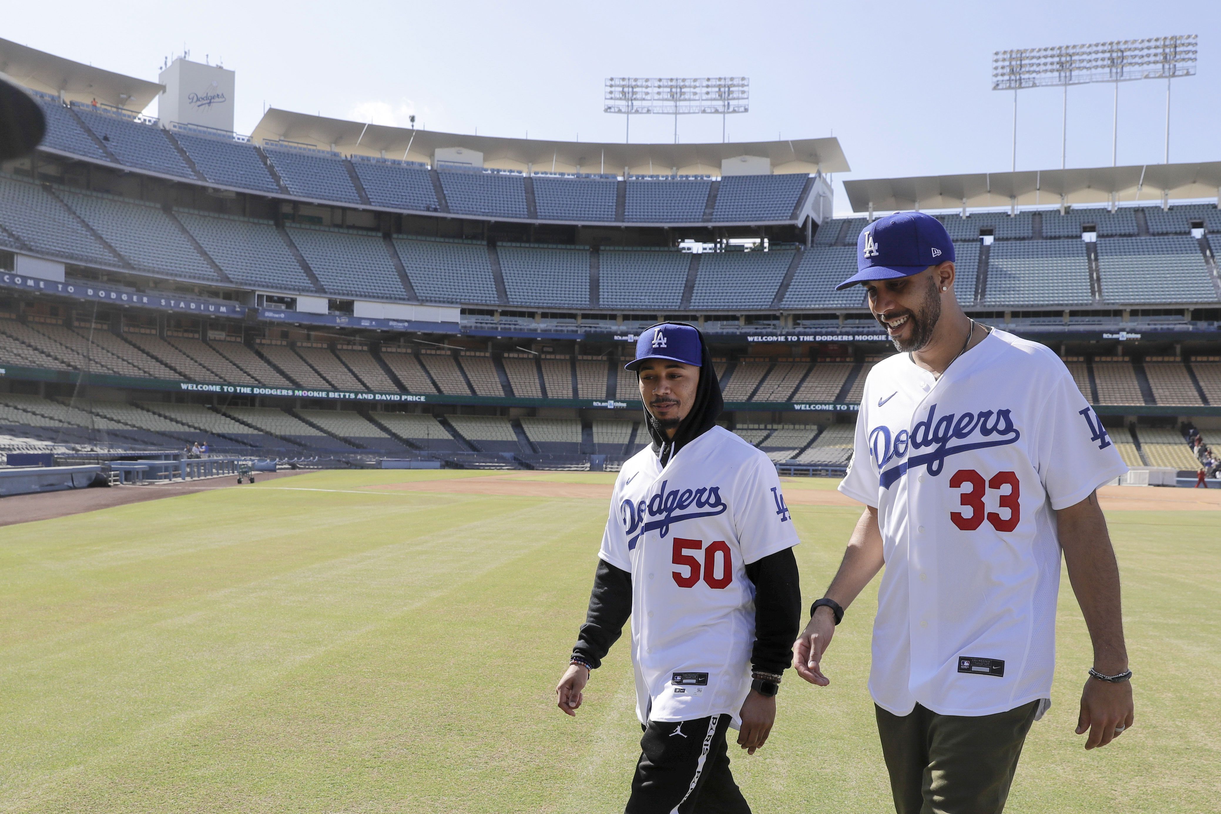 Mookie Betts, David Price arrive in Los Angeles eager for new starts