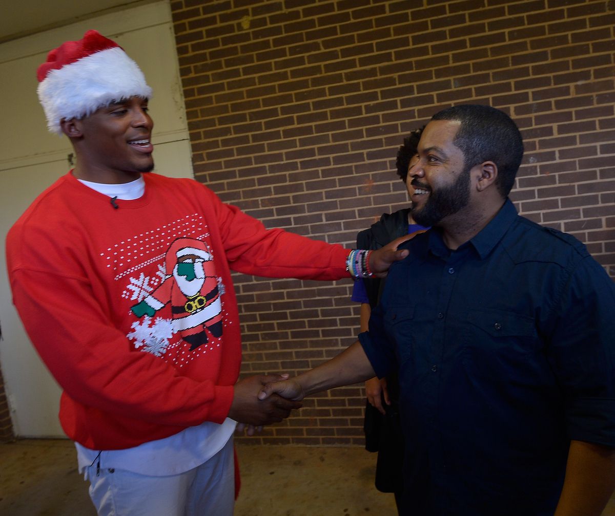 Santa Cam Newton got his teammates Ugg boots for Christmas 