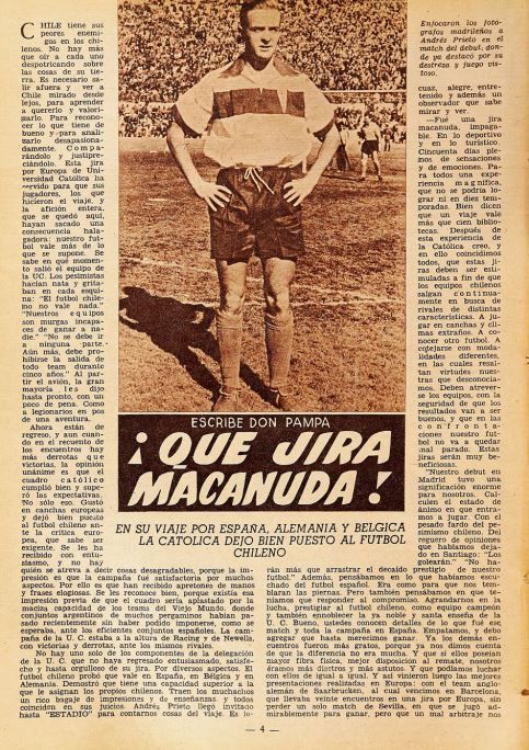 Revista Estadio gira UC 1950