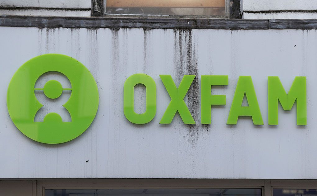 An Oxfam shop is seen, in London