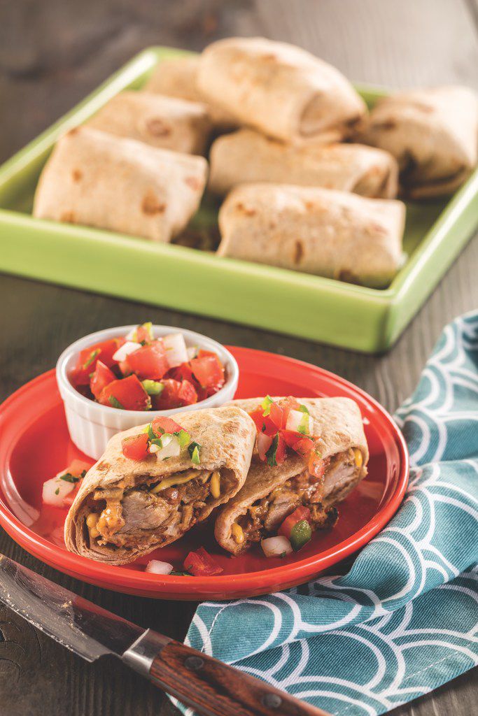 Chimichangas al Horno con Carnitas