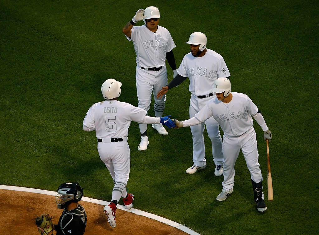 MLB Texas Rangers 2007 uniform original art – Heritage Sports Art