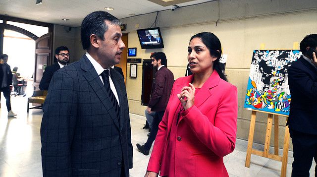 Parlamentarios RN Eduardo Durán y Francesca Muñoz