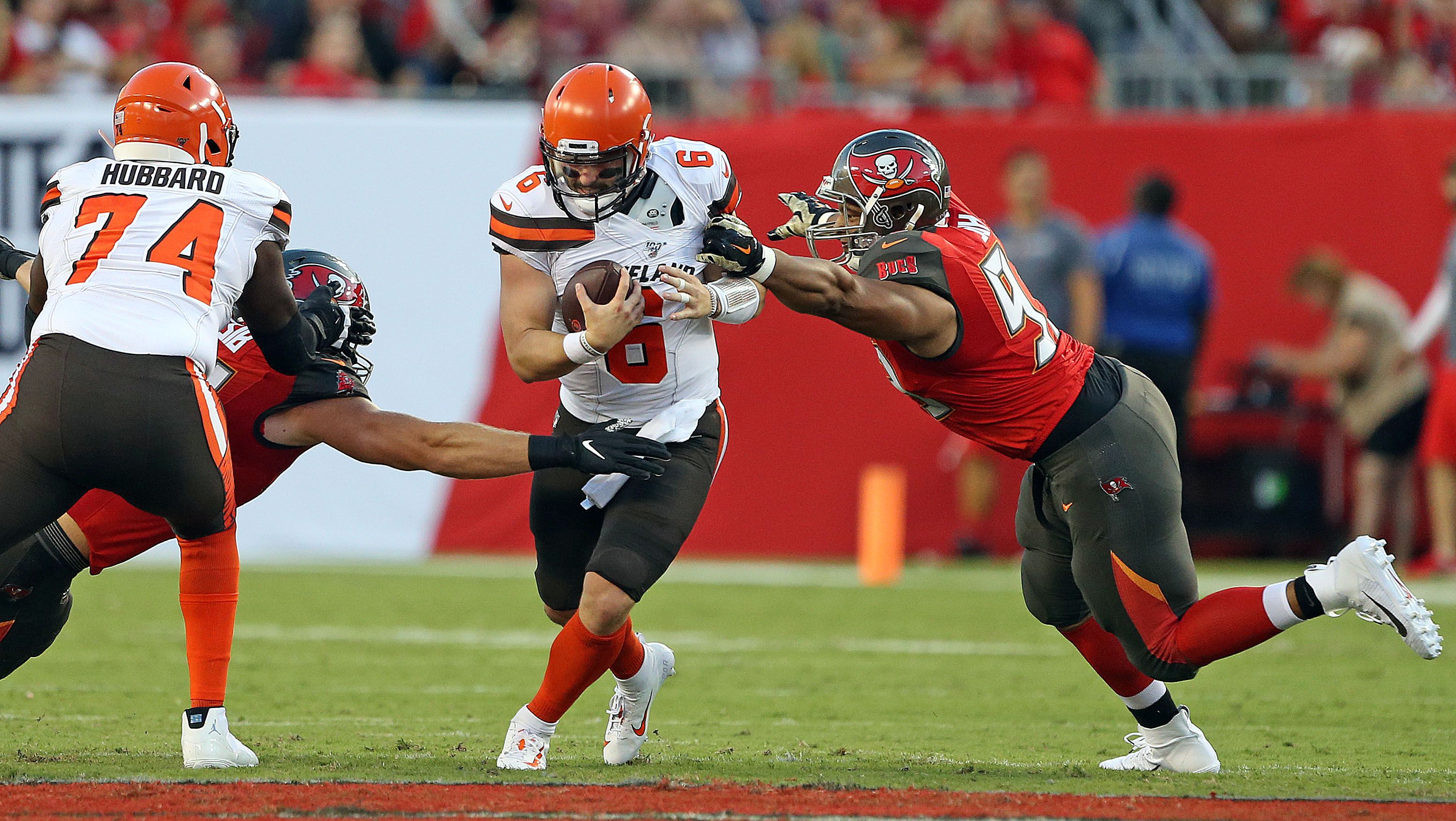 Bucs' Ndamukong Suh fined for hit on Browns quarterback Baker