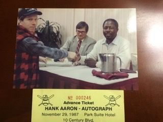 Hank Aaron Atlanta Braves Autographed Black Cleats