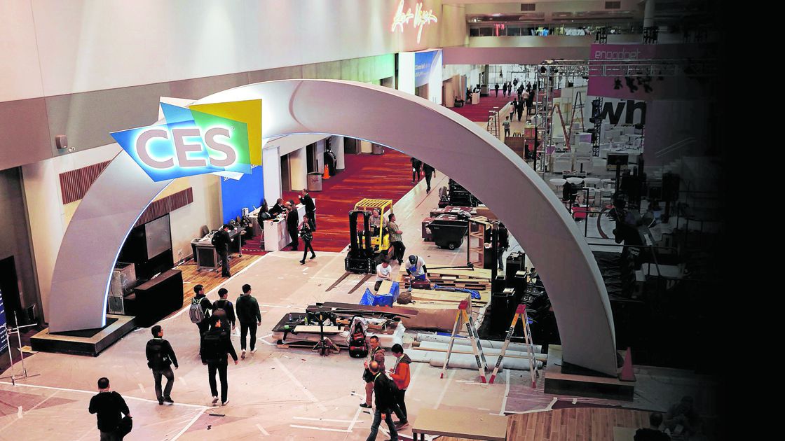 FILE PHOTO: A view of the Las Vegas Convention Center lobby as workers prepare for the 2018 CES in Las Vegas