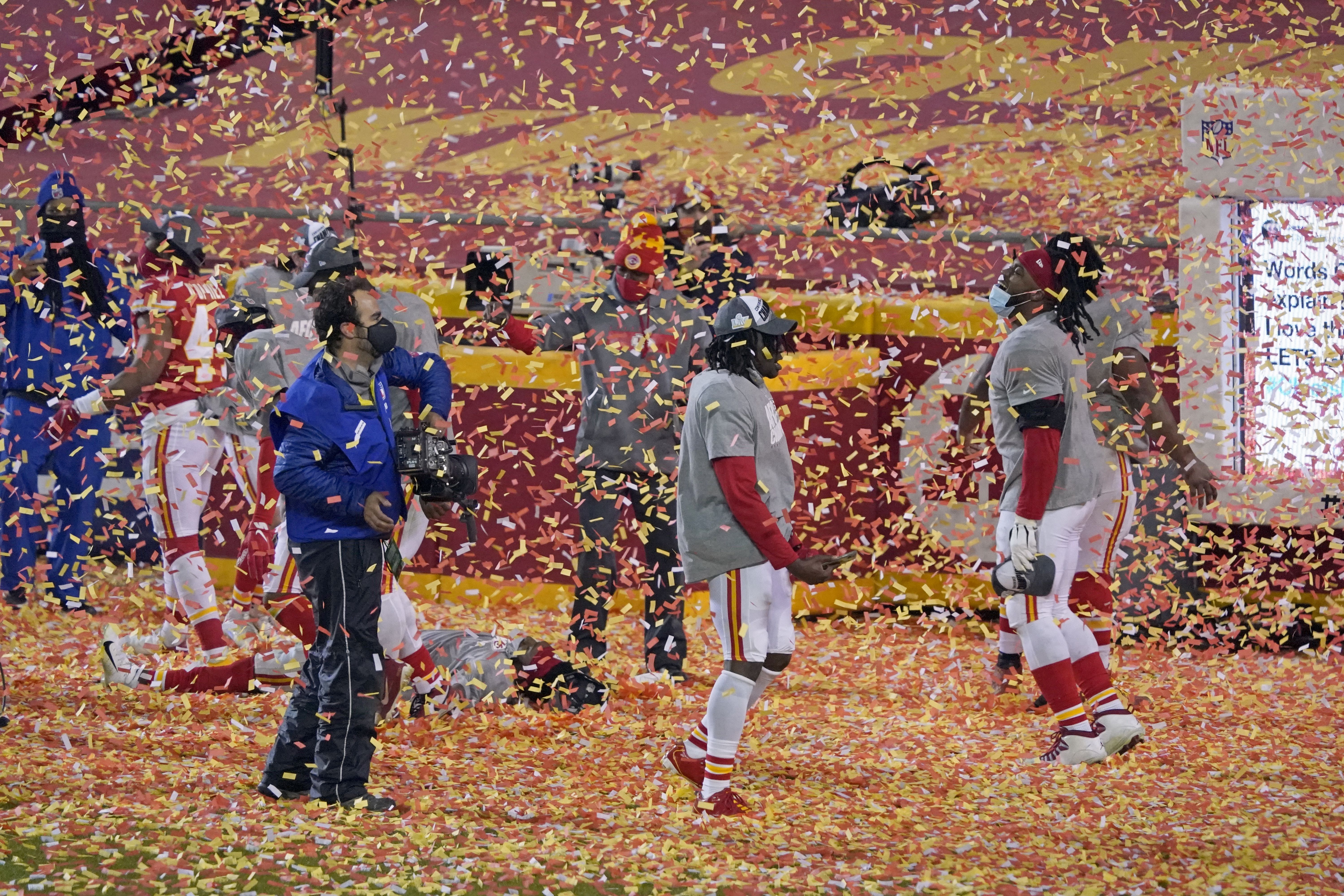 Kansas City Chiefs Celebrate AFC Conference Championship Trophy  Presentation 2021 