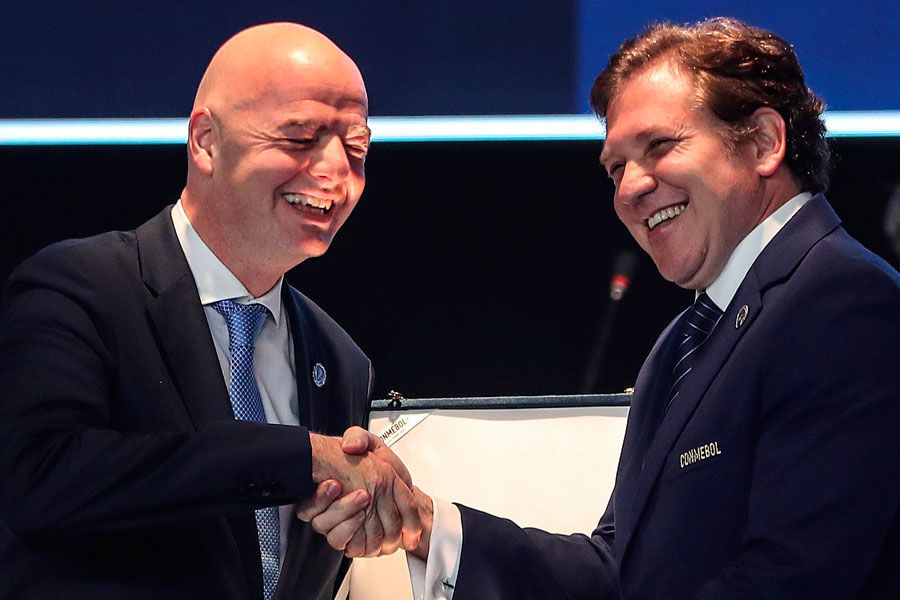 Alejandro Domínguez, Gianni Infantino, FIFA, COnmebol