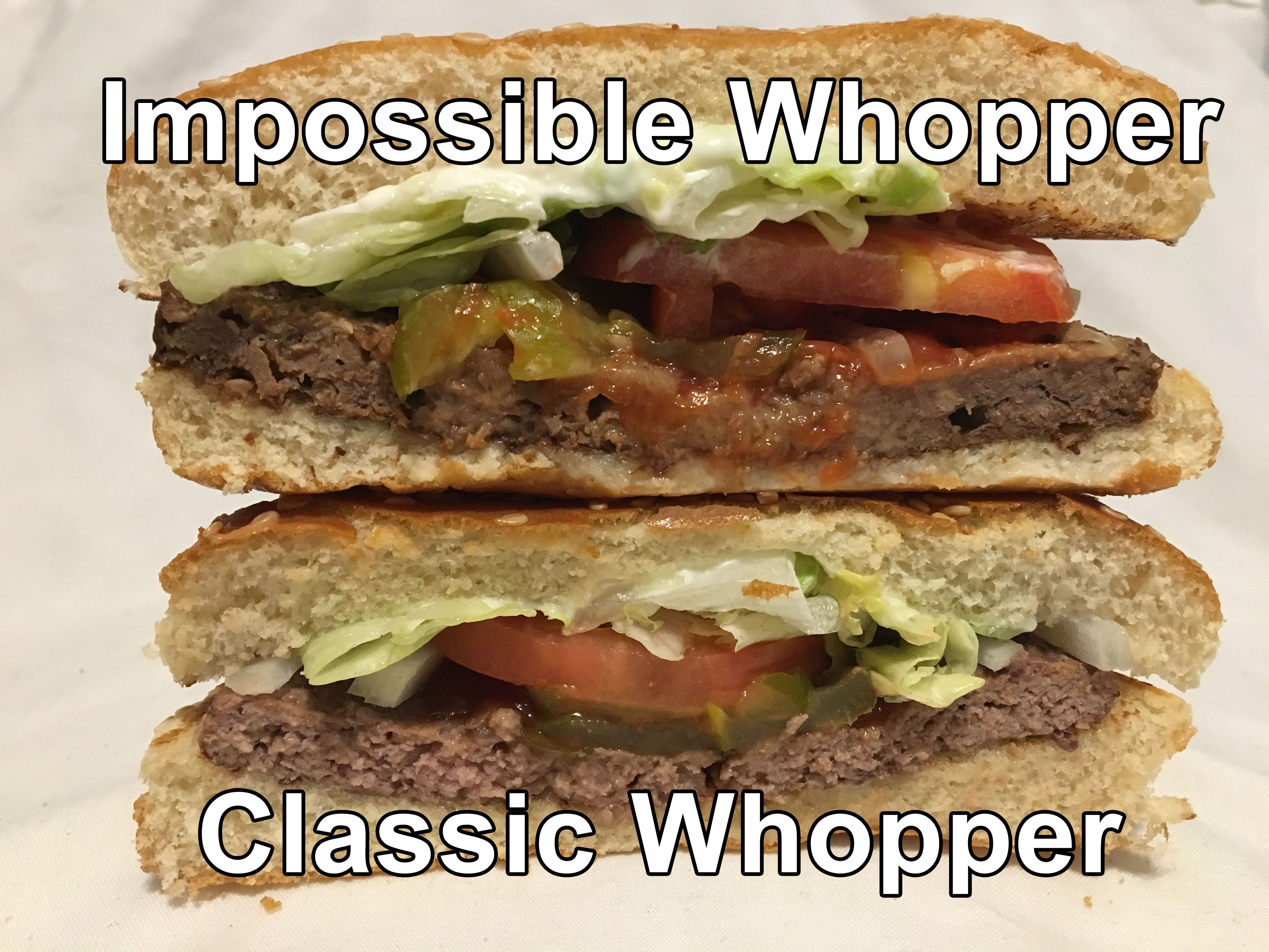 Burger King Impossible Burger Vs Whopper Nutrition Information Burger Poster